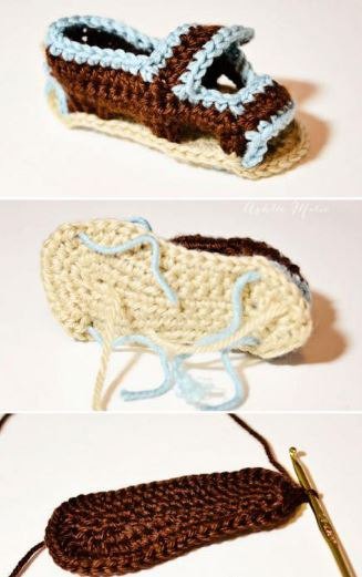 ​Crochet Baby Boy Sandals