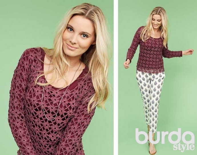 Complete Guide for Crochet Flower Motif Garment with Size Variations and Detailed Instructions