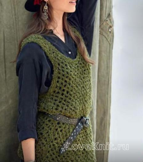 ​Crochet Net Vest