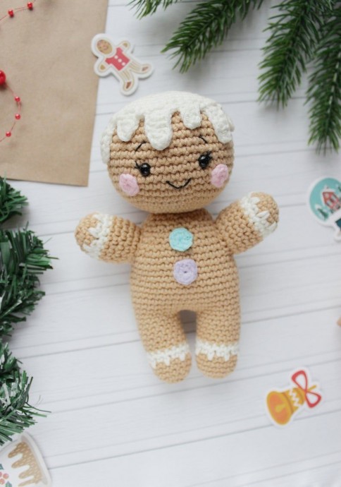 Inspiration. Crochet Gingerbread Man.