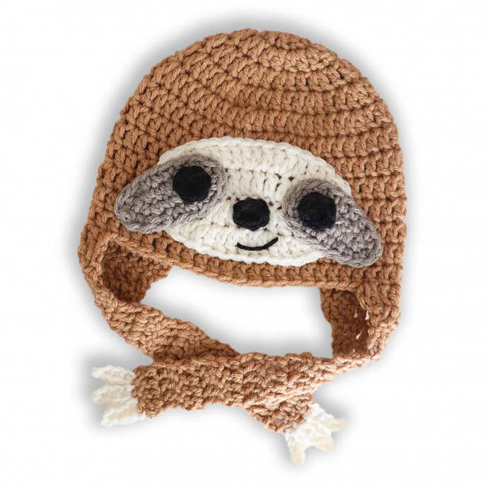 ​Crochet Baby Sloth Hat