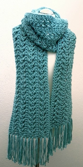 Helping our users. ​Long Crochet Scarf.