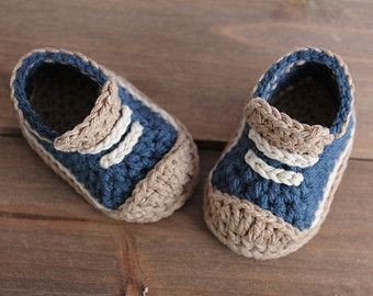 Inspiration. Crochet Baby Boy Booties.