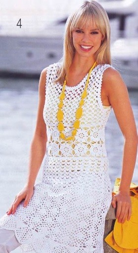 ​White Crochet Dress
