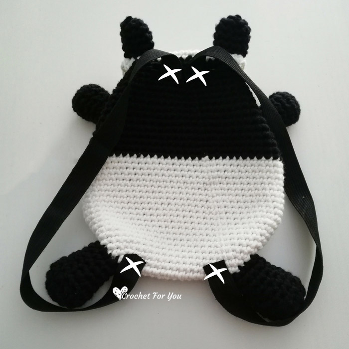 Crochet Panda Backpack Crochet Panda Backpack