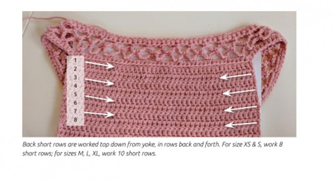 Helping our users. ​Crochet Top with Net Sides.