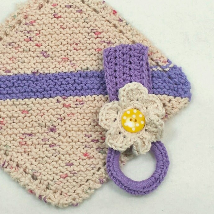 Helping our users. Crochet Towel Top with Flower. Helping our users. Crochet Towel Top with Flower.