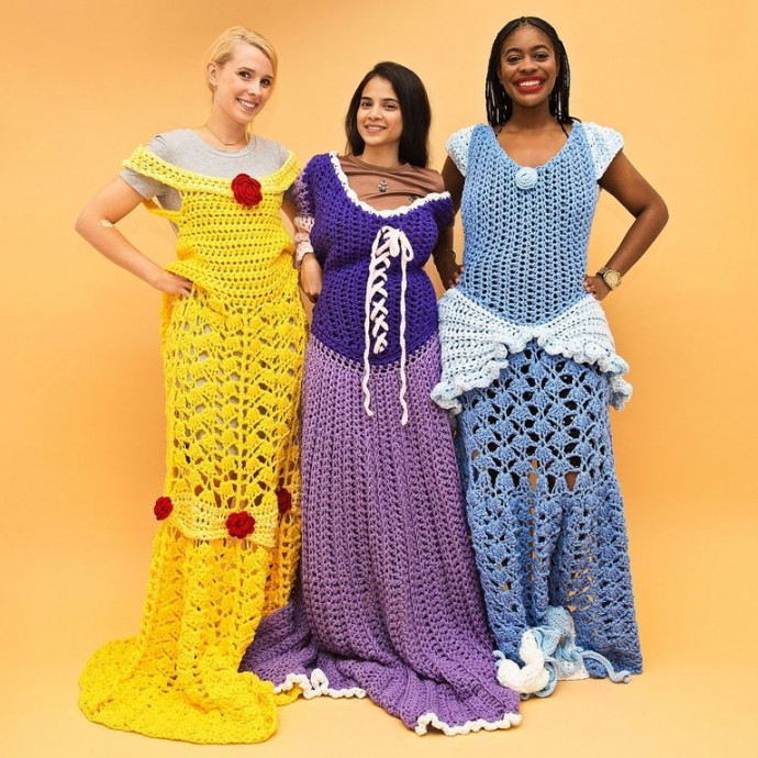 Inspiration. Crochet Disney Princess Dresses.