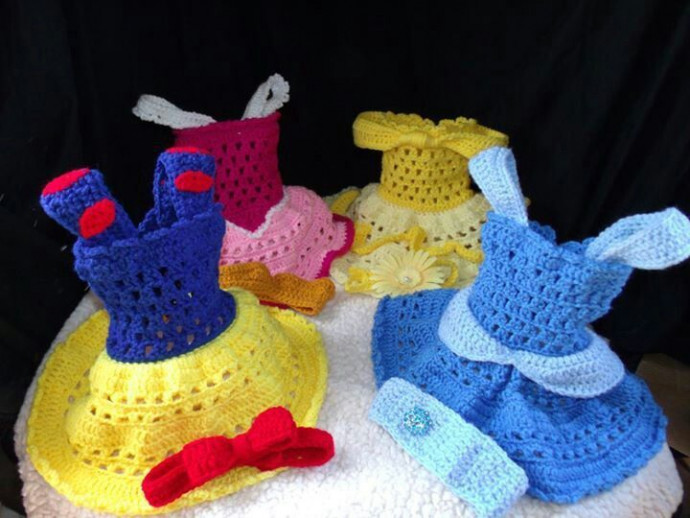 Inspiration. Crochet Disney Princess Dresses.