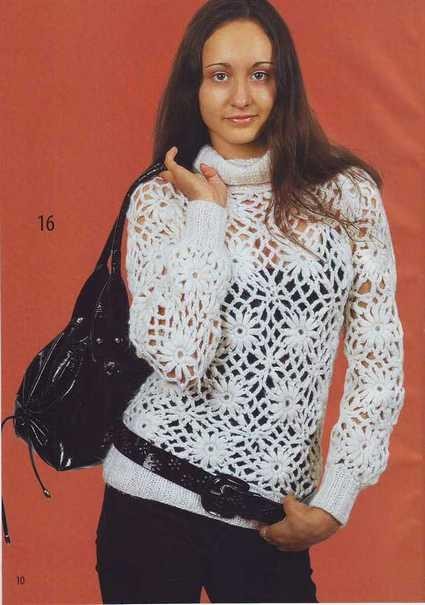 Crochet Square Motifs Pullover Crochet Square Motifs Pullover