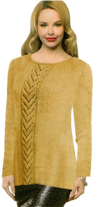 Knit Tunic with Vertical Pattern Knit Tunic with Vertical Pattern
