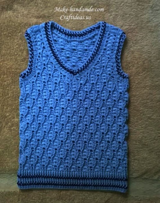 Inspiration. Crochet Kid Vests.