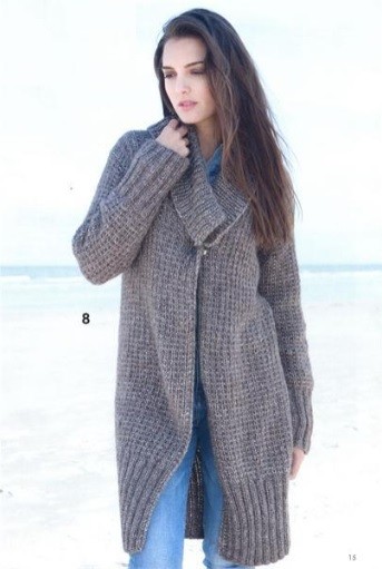 ​Knit Coat with Big Collar