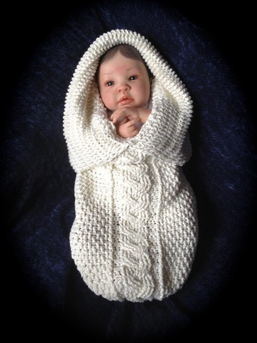 Inspiration. Knit Baby Sleeping Bags.