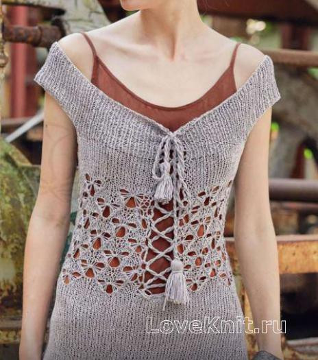 Comprehensive Knitting Instructions for Stylish Linen Garment in Size S and M
