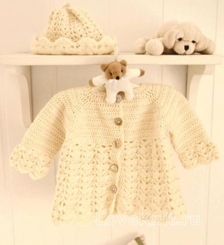 ​Crochet Baby Jacket and Hat