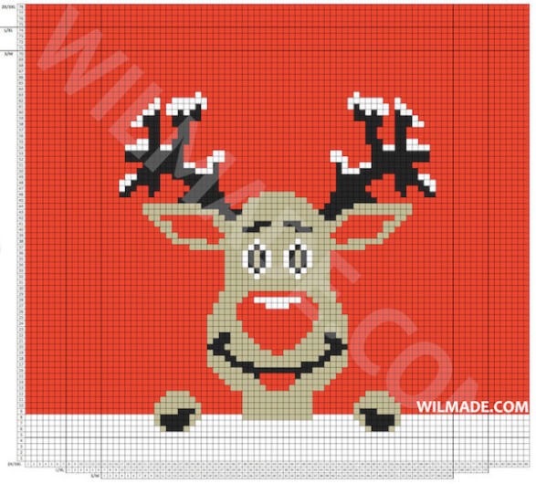 ​Crochet Sweater with Reindeer