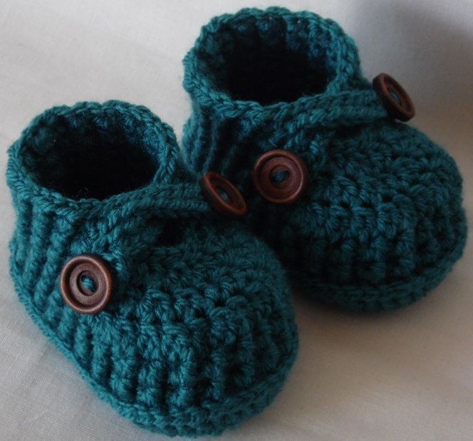 Inspiration. Crochet Baby Boy Booties.