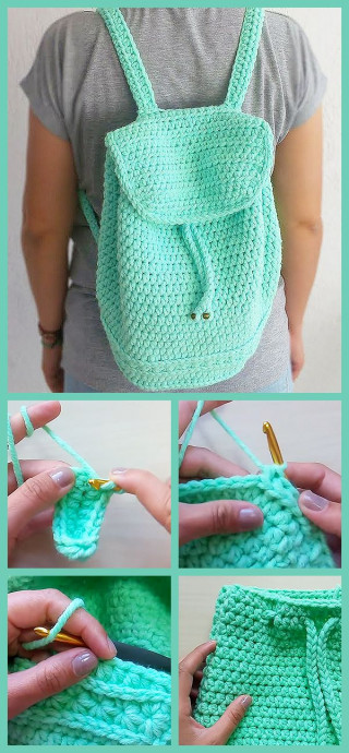 Inspiration. Crochet Backpacks.