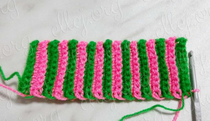 ​Two-Colored Crochet Brioche Pattern