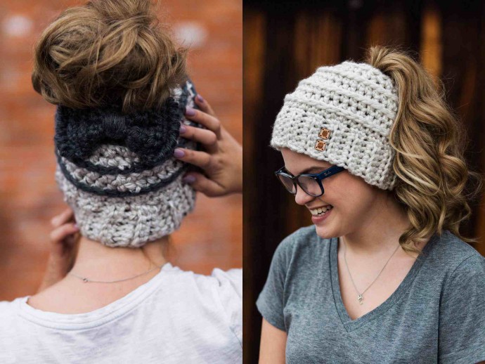 Inspiration. Crochet Ponytail Hats.