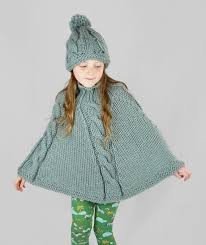 Inspiration. Knit Baby Poncho.