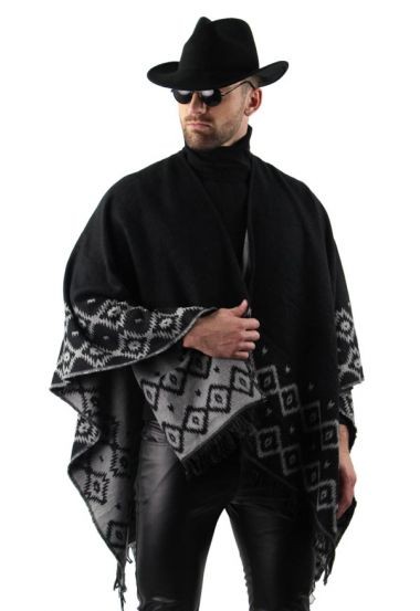 Inspiration. Men's Knit Poncho.