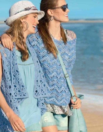 ​Light Blue Crochet Pullover