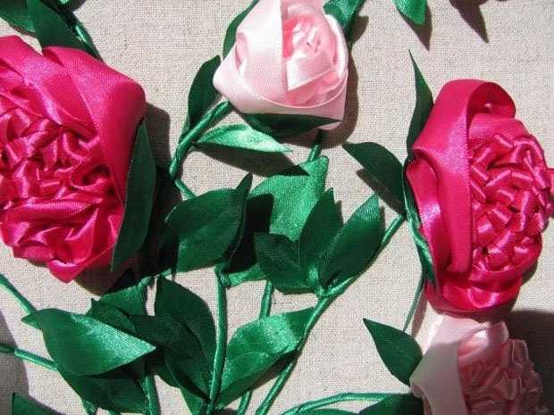 ​Peony From Satin Ribbon