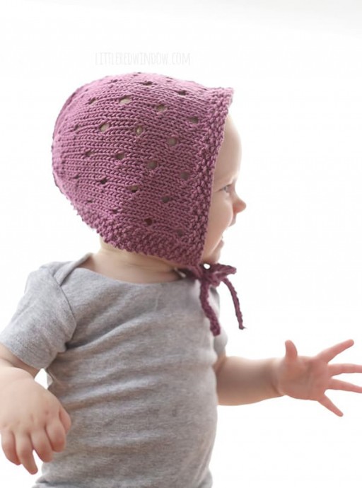 Inspiration. Knit Baby Bonnets.