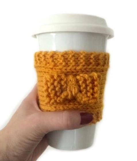 ​Pretty Knitted Coffee Sleeve