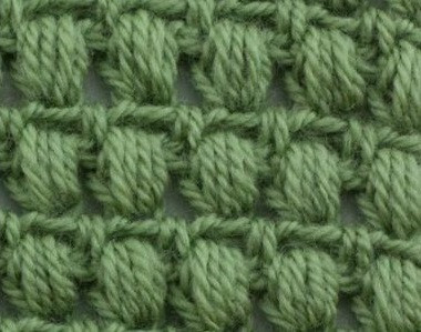 ​Rows of Puff Stitch Pattern