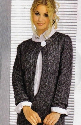 ​Silver-Black Knit Pullover