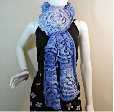 ​Flower Crochet Scarf