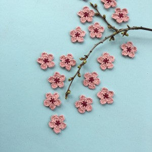 Helping ourusers. Cherry Blossom Crochet Applique. Helping ourusers. Cherry Blossom Crochet Applique.