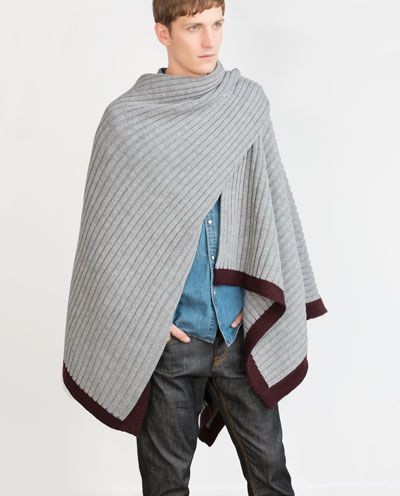 Inspiration. Men's Knit Poncho.