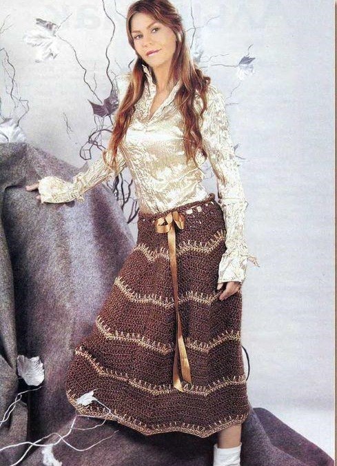 ​Long Crochet Skirt