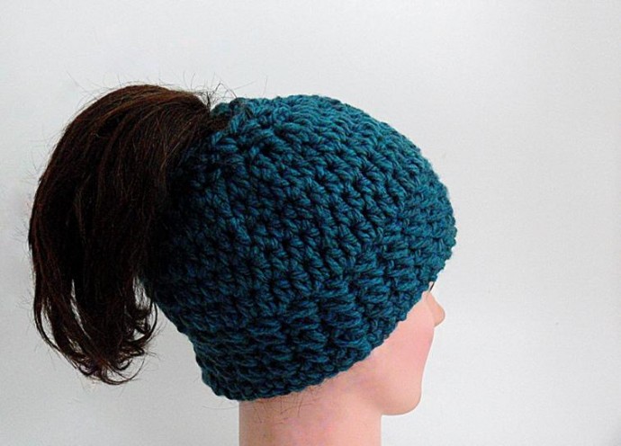 Inspiration. Crochet Ponytail Hats.