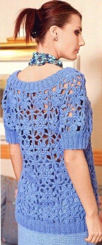 Blue Jacket with Motifs Blue Jacket with Motifs
