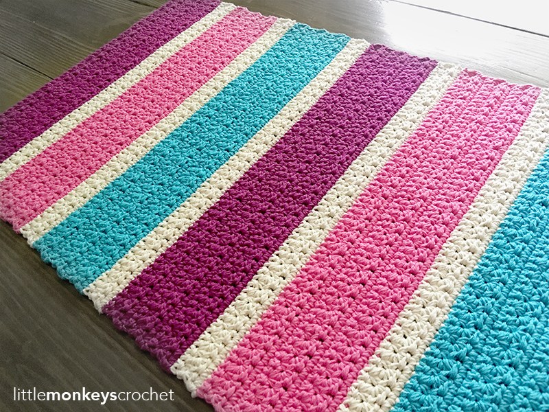 ​Bubble Gum Accent Crochet Rug