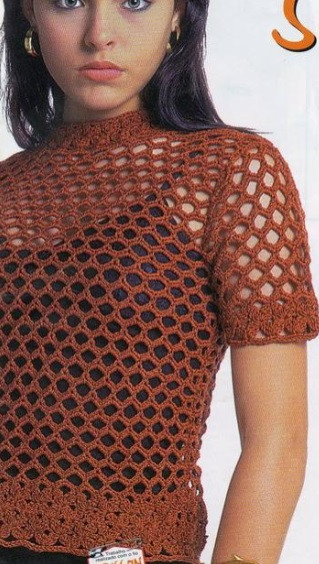 ​Crochet Net Pullover