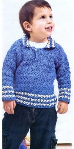 ​Crochet Baby Boy Pullover