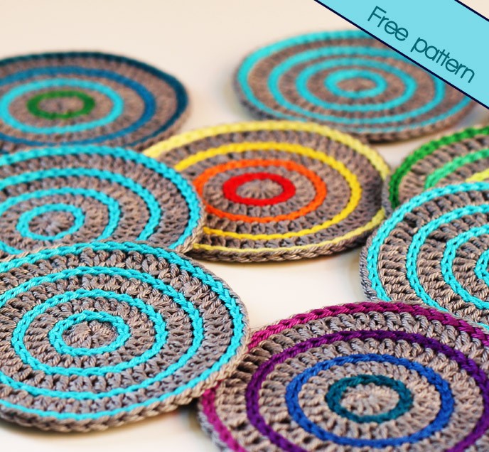 Inspiration. Crochet Coasters.