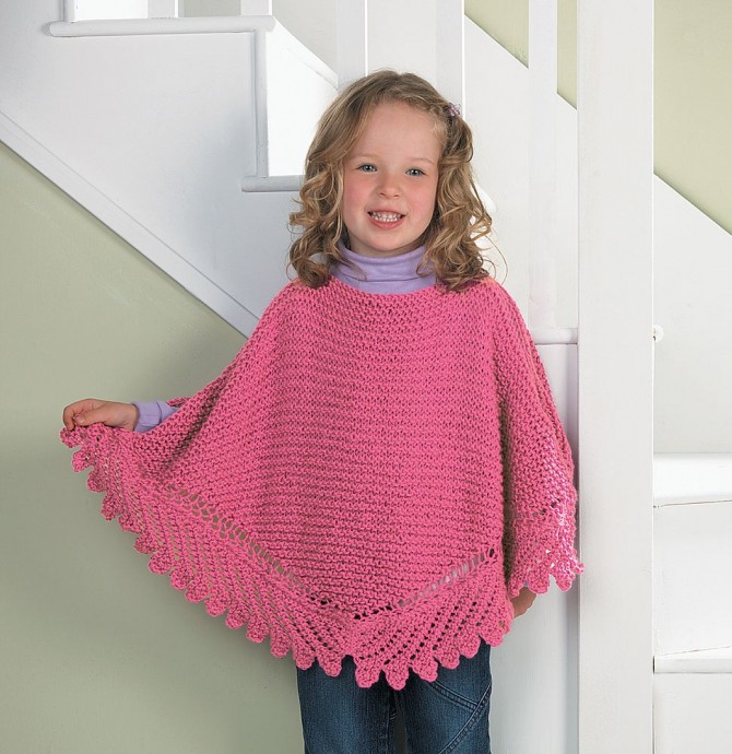 Inspiration. Knit Baby Poncho.