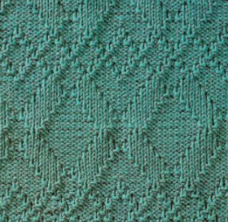 Knit Relief Rhombs Pattern