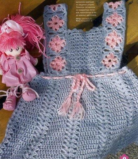 Crochet Blue Dress