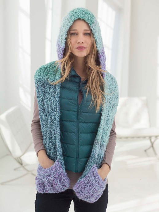 Inspiration. Crochet Hooded Scarves.