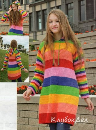 Complete Guide to Crochet a Stylish Garment with Rib Pattern and Colorful Yarn