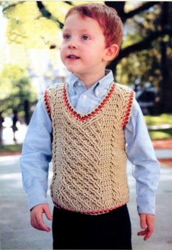 Inspiration. Knit Boy's Vests.