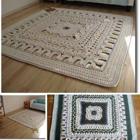 Inspiration. Knit and Crohet Rugs.